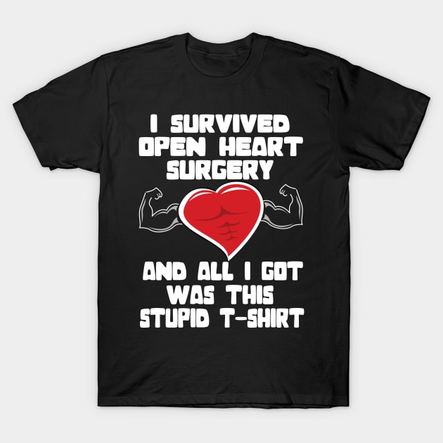 I survived Open heart surgery ..open heart survivor gift T-Shirt by DODG99